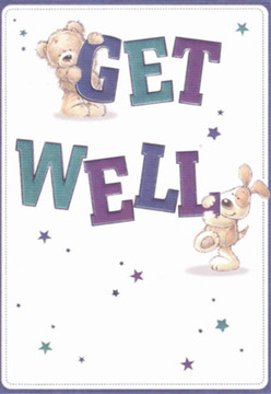 Infused with the neighbourly spirit of Blackwall, this charming get well card offers instant comfort through its playful, detailed illustration. A cuddly teddy bear, soft and warm, perches atop the bold 'GET,' while a bright-eyed, floppy-eared puppy nestles up to the word 'WELL' below. Their gentle presence echoes the feeling of receiving a caring floral delivery along Preston's Road or near Poplar's tranquil corners. Rich shades of purple and teal colour the card's message, set crisply against a pristine white background, echoing arrangements filled with scented blooms from Florist Blackwall. Stars are scattered with intention, shimmering like little wishes carried on the breeze by the nearby Thames, each one a symbol of positivity and encouragement. The tactile softness of their illustrated fur makes the comfort almost tangible-offering the gentle reassurance that our local florists weave into every bouquet delivered to Blackwall homes. With artistry that places every detail thoughtfully, just as we build arrangements to comfort and uplift, this card is a beacon of care for any friend or loved one in need of healing energy and local support.