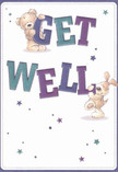 Overflowing with playful optimism, this get well card radiates the close-knit charm of Blackwall. Two lovable characters-a teddy bear with kind eyes and a lively, floppy-eared puppy-appear to spring from the card, their joyful antics drawing the eye toward the bold, colourful lettering of 'Get Well.' Hues of indigo and teal give the words vibrancy against a soft white background, reminiscent of the bright blossoms found at Blackwall's local flower markets. Scattered stars twinkle in blue and purple, adding a whimsical, hopeful atmosphere that brings to mind the fresh promise of flowers delivered along Blackwall Way or Newby Place. The illustrated fur of both friends looks irresistibly soft, imparting a sense of coziness akin to a woolen throw on a chilly riverside evening. This card, much like a thoughtfully arranged bouquet, is more than just a message-it's an emotional gift designed to bring genuine comfort and a note of cheer to anyone recovering in our beloved riverside community.
